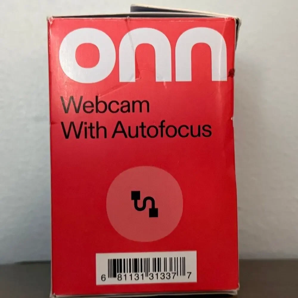 onn 1440P Webcam with Autofocus and Built-in Microphone, Adjustable, Black